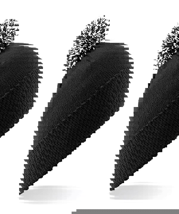 Beechfield Unisex Beechfield Snowstar Rib Knit Acrylic Pom Beanie {BC450}