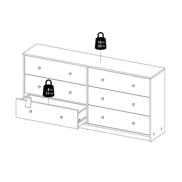 Wyld Haus Kaohsiung White Chest 6 Drawers