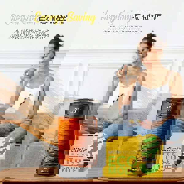 MONHOUSE 1500W Energy Efficient Electric PTC Portable Heater 12H Timer - 24cm