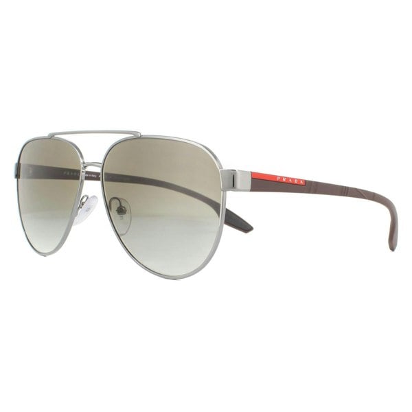 Prada Sport Sunglasses PS54TS 5AV1X1 Gunmetal Green Gradient 61mm