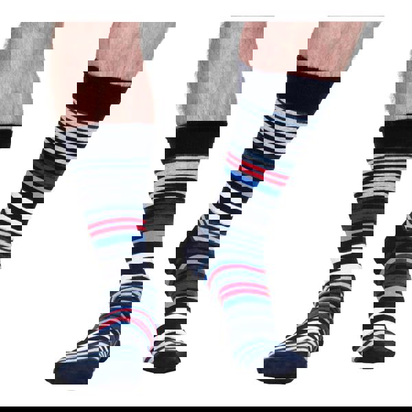 Jemsox 5-Pack Multi Stripe Socks – Organic Cotton Crew