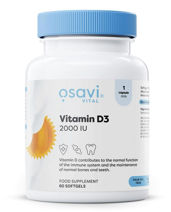 Osavi Vitamin D3, 2000IU - 60 softgels