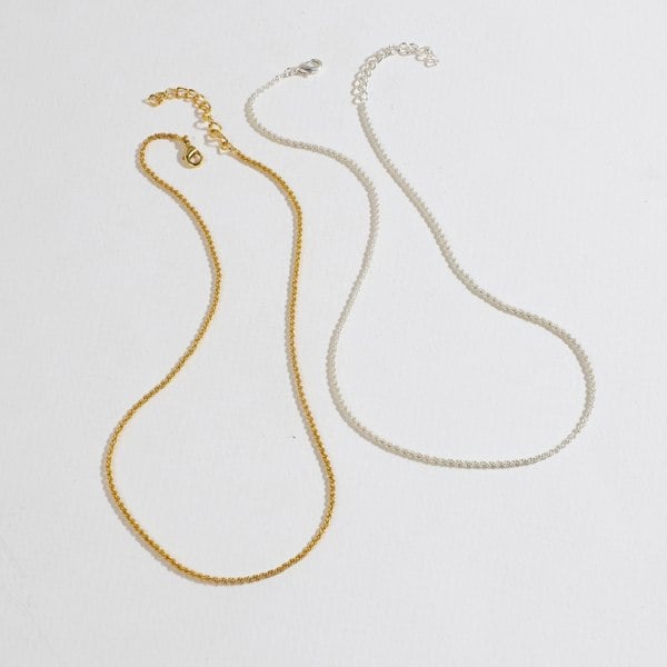 Rope Chain Necklace Gold 17" - Lila Rasa