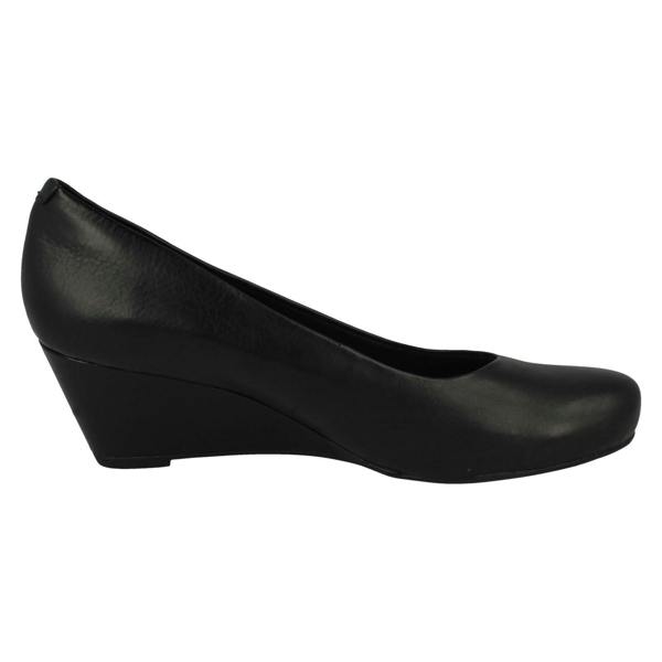 Clarks Ladies Clarks Wedge Heeled Court Shoes Flores Tulip