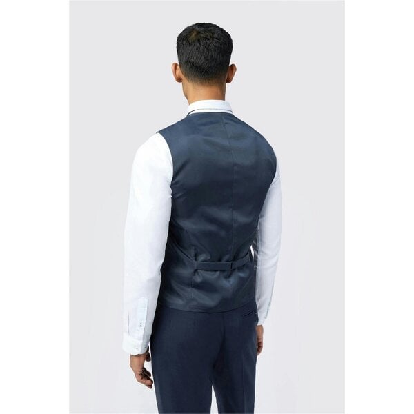 Ted Baker Slim Fit Performance Navy Panama Waistcoat