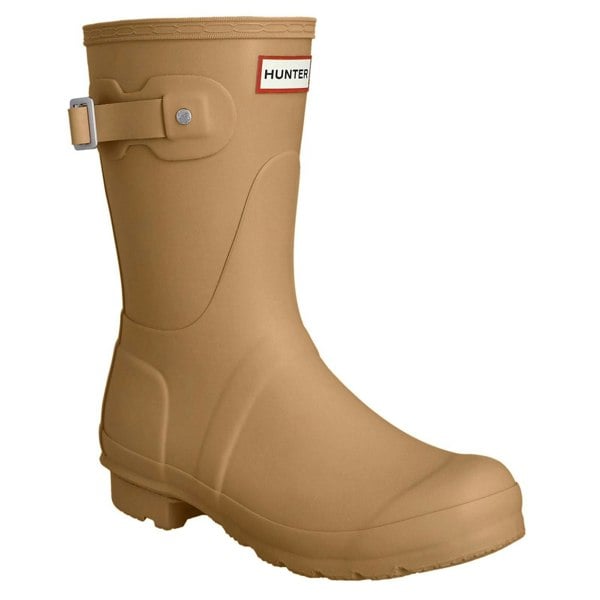 Hunter Original Short Rubber Wellington Boots - Gravel/Biscuit