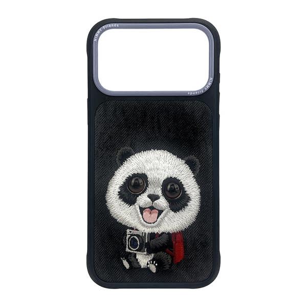 Nimmy Friends Nimmy Big Eye Cute Pet Travel Panda Case with MagSafe for iPhone 17 Pro Max 6.9" Black Grey - N-XDY-IP17-PRO-MAX-06-A