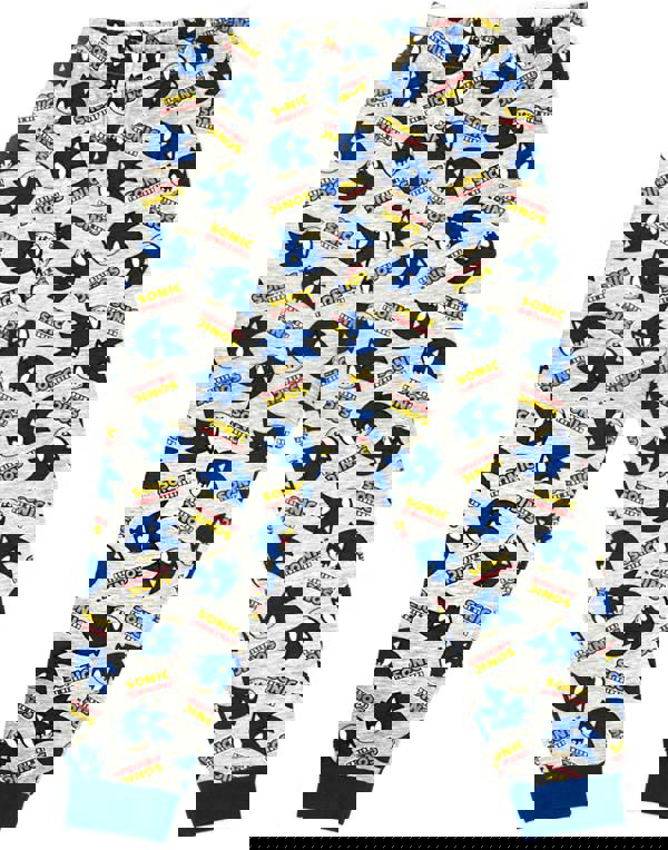 Sonic the Hedgehog Unisex Kids Blue 3D Applique Long Sleeve Long Leg Pyjama Set