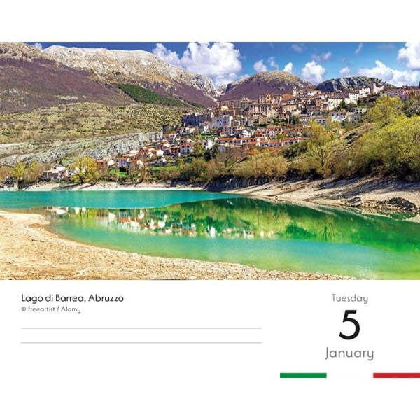 Italy Desk Calendar 2027, Desk Calendars, Day To View, Travel, Gift