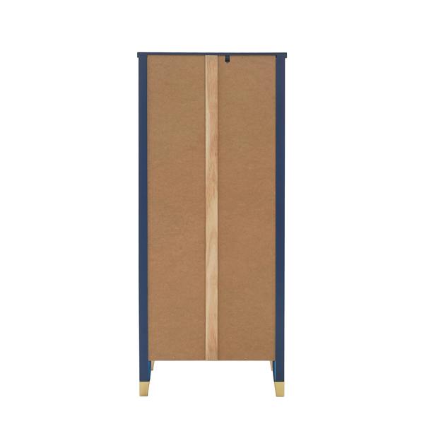 Cabinet Bits Palazzi 5 Drawer Narrow Chest Blue H116 W50 D40cm