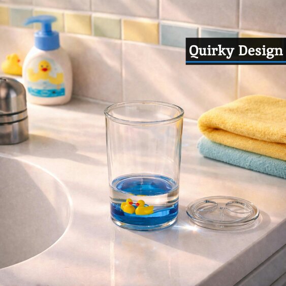 Essentials by Premier Opacity Floating Ducks Toothbrush Holder