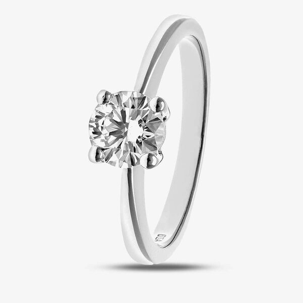 T. H. Baker 18ct White Gold 0.75ct Round Brilliant Diamond Solitaire Ring PR04689WG