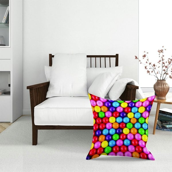 Warren Reed Brightly Colored Gum Balls Floor Cushion