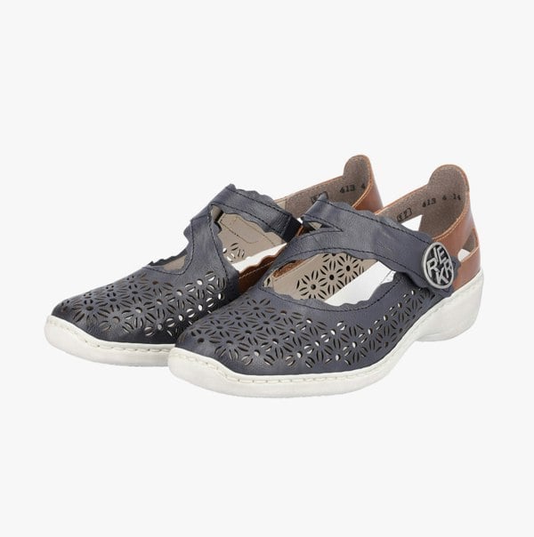Rieker 413G4-14 Womens Shoes - Blue Multi
