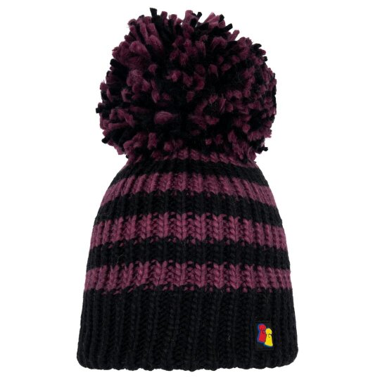 Big Bobble Hats Black and Damson