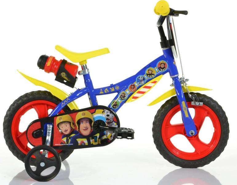 Dino Bikes Dino Fireman Sam Blue Boys Bike with Drinks Bottle - 12" Mag Wheels