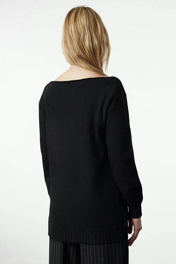 WOVCOR Boat Neck Basic Knit Sweater