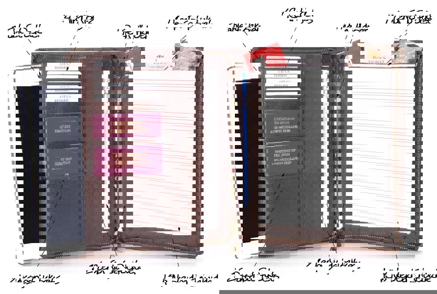 Catwalk Collection Handbags Angela - A5 Zip Folder