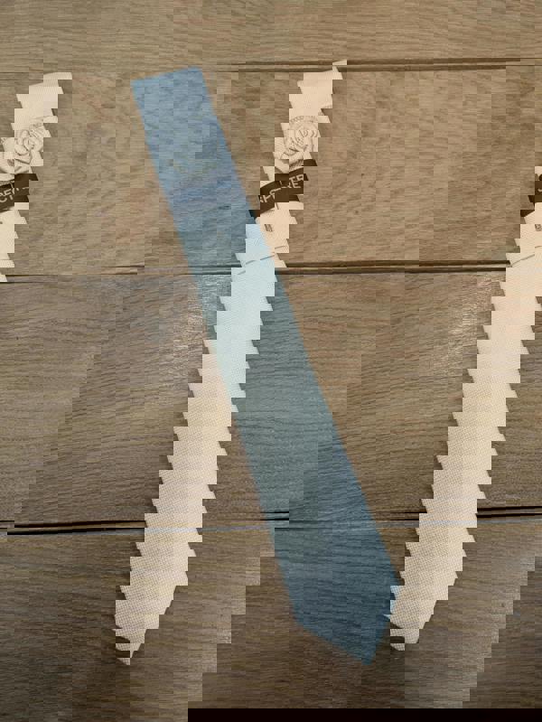 Spectre Plain Slim Tie set with flower pin - Ivory