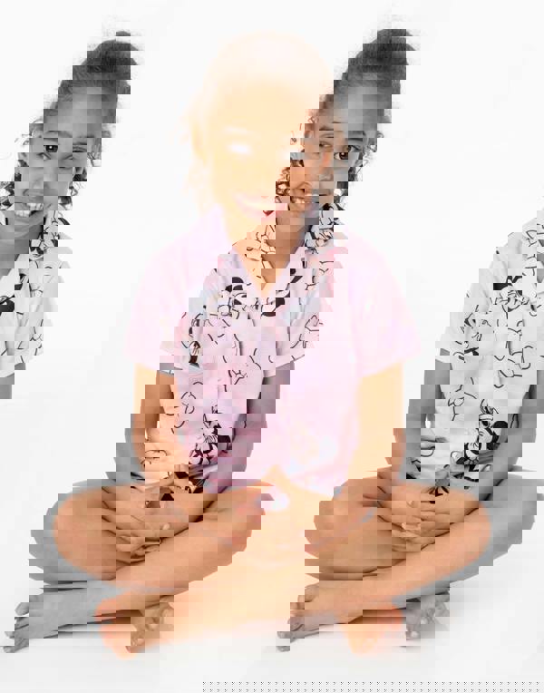 Disney Minnie Mouse GirlsPink Short Sleeve Short Leg Pyjama Set