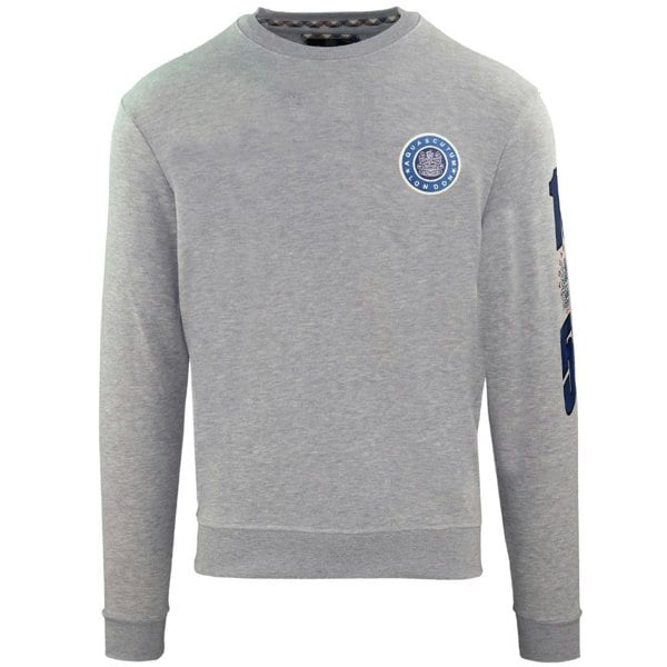 Aquascutum Embossed Circle Small Logo Grey Sweatshirt