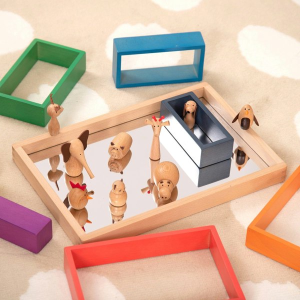 tickit Small Wooden Mirror Tray
