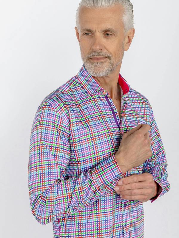 CHECK GINGHAM PINK INSERT - Claudio Lugli Shirts