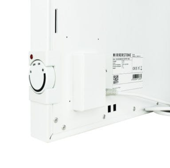 Mirrorstone Heating Mirrorstone 1000W Air Infrared + Convection Vertical Heating Panel With Manual Thermostat