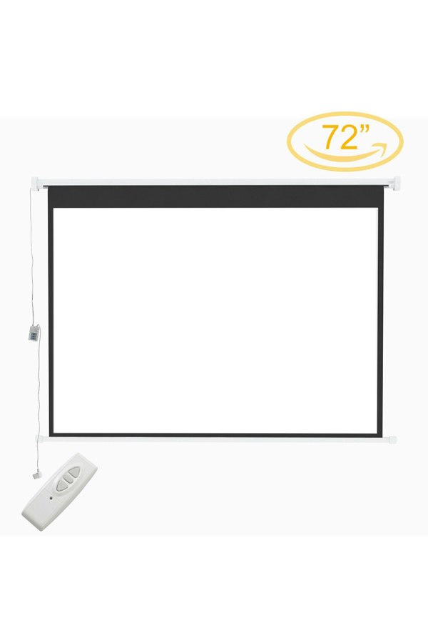Living and Home 72" Electric Projection Screen With Remote Control