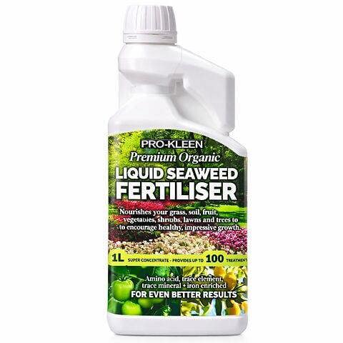 ProKleen Pro-Kleen Organic Liquid Seaweed Fertiliser 8L Ascophyllum Seaweed Extract for Grass Vegetables Fruit Flowers Shrubs Lawns