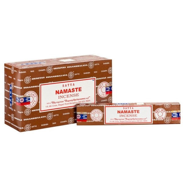 Serano Set of 12 Packets of Namaste Incense Sticks by Satya