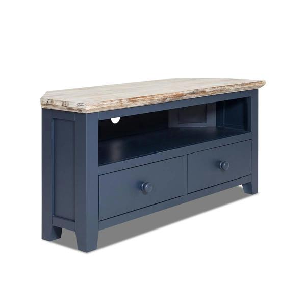 Statement Furniture Florence Wooden Corner TV Unit With 2 Drawers and Shelf