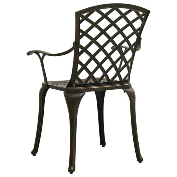 Berkfield Garden Chairs 4 pcs Cast Aluminium Bronze