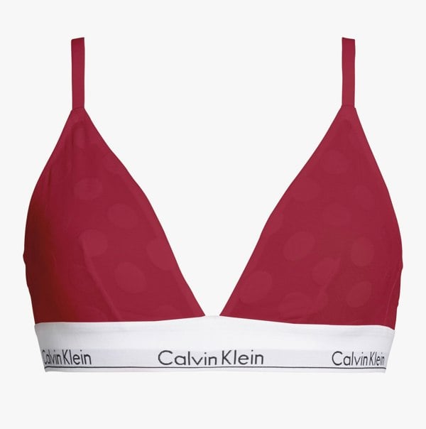 Calvin Klein UNLINED TRIANGLE XAT Womens Bra Rouge