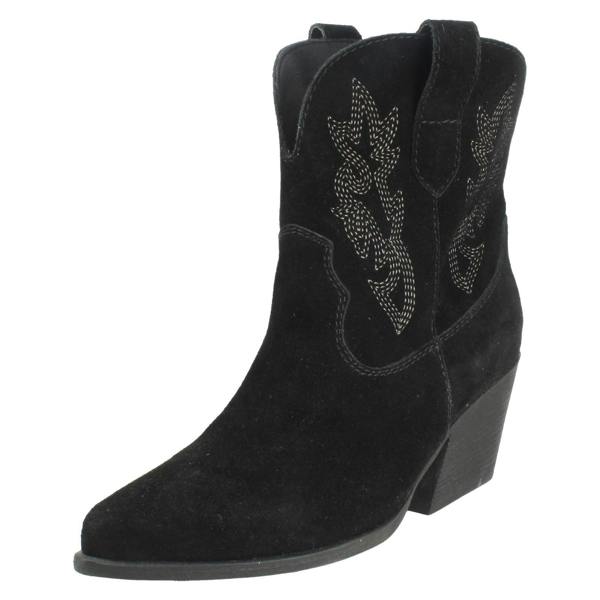 Spot On Ladies Spot On Leather Slip On Cowboy Boots F51248