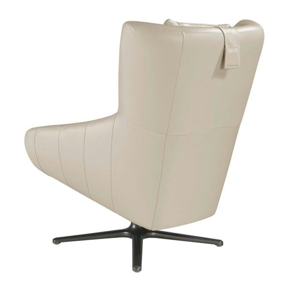Angel Cerdá Grey Taupe Leather Swivel Armchair 5090