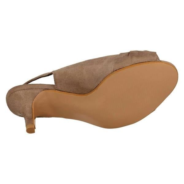Spot On Ladies Spot On Wide Fit Sling Back Shoes With A Kitten Heel F12110