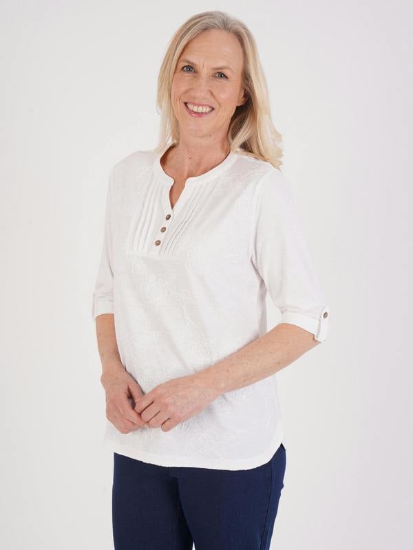 TIGI Dori Embroidery Jersey Top