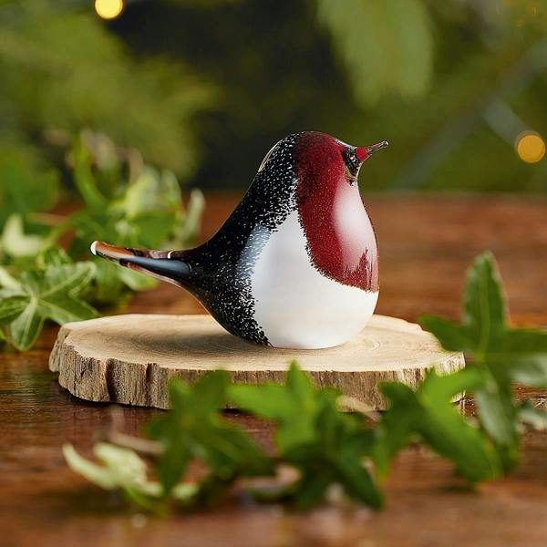 Museum Selection Glass Robin Redbreast Ornament
