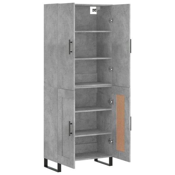 Berkfield Highboard Concrete Grey 69.5x34x180 cm Engineered Wood