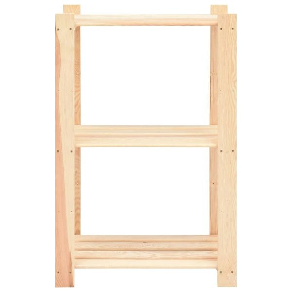 Berkfield 3-Tier Storage Racks 3 pcs 60x38x90 cm Solid Pinewood 150 kg