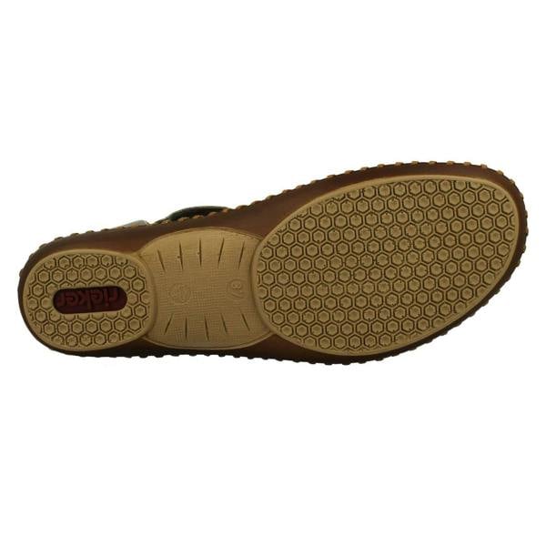 Rieker Ladies Rieker Cut Out Detailed T-Bar Summer Shoes M1650