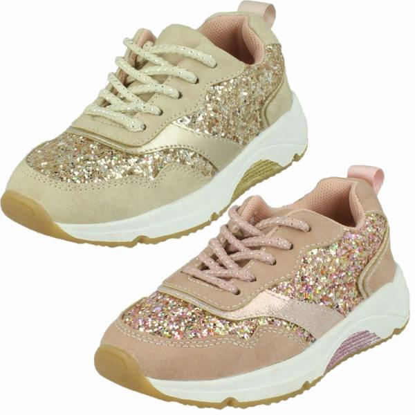 Spot On Girls Spot On Glittery Trainers H2648
