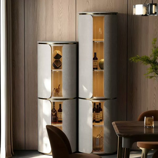 Triton Wine Rack And Wine Cabinet, Leather with washing machine cabinet