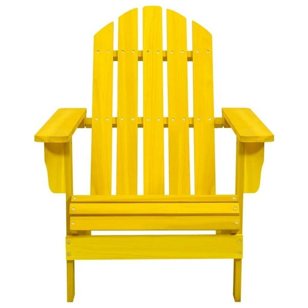 Berkfield Garden Adirondack Chair Solid Fir Wood Yellow