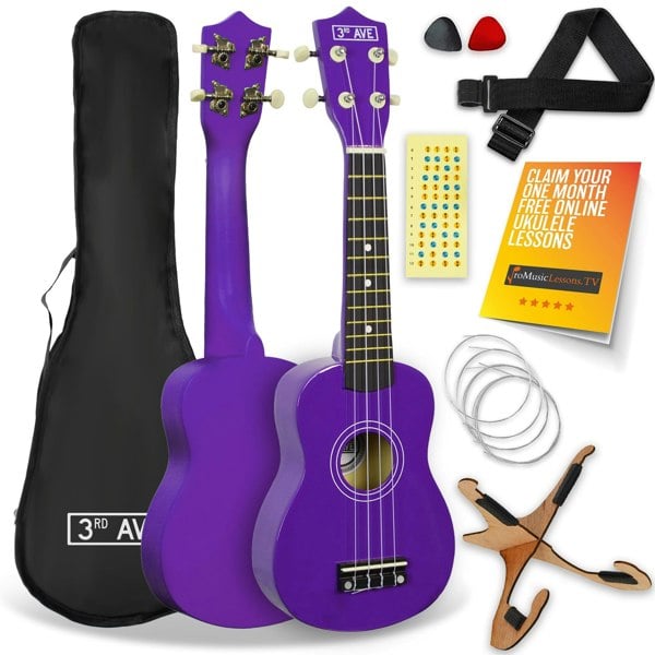 3rd Avenue Soprano Ukulele Pack Purple Ukuleles#Colour_Purple