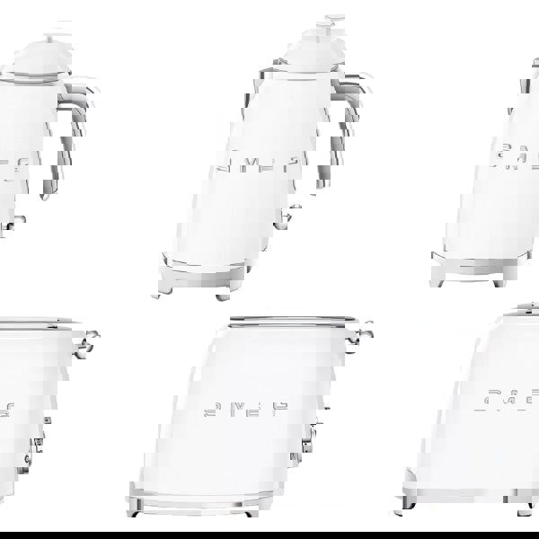 Smeg KLF05 Retro 50's Style Mini Kettle 0.8L & TSF03 Retro 4-Slice Toaster Set