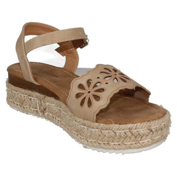 Savannah Ladies Savannah Mid Wedge Heel Wide Fit Sandals F12041