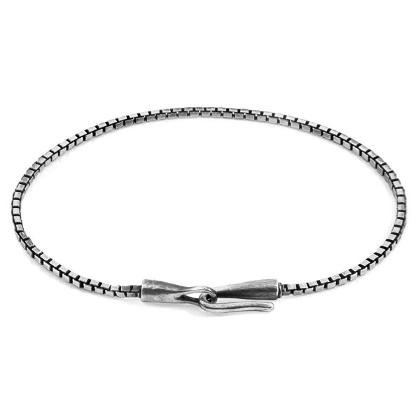 Anchor & Crew Lateen Sail Silver Chain SKINNY Bracelet