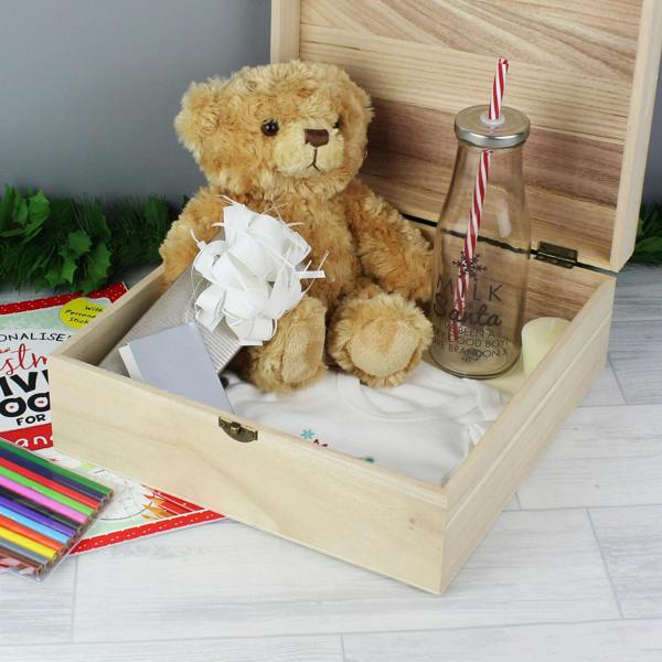 Personalised Large Wooden Christmas Eve Box - additional angle